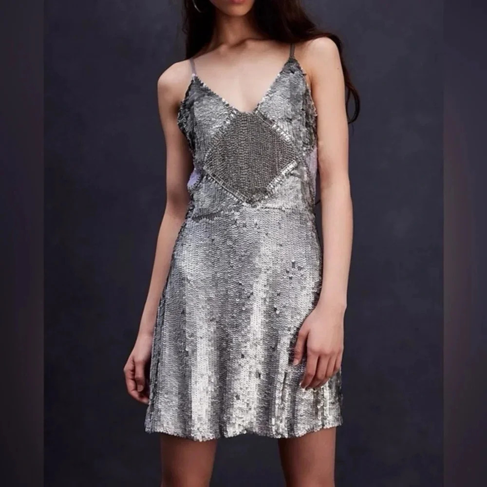 Jen’s Pirate Booty Free People Silver Linings Dress. Size XS - Picture 7 of 9